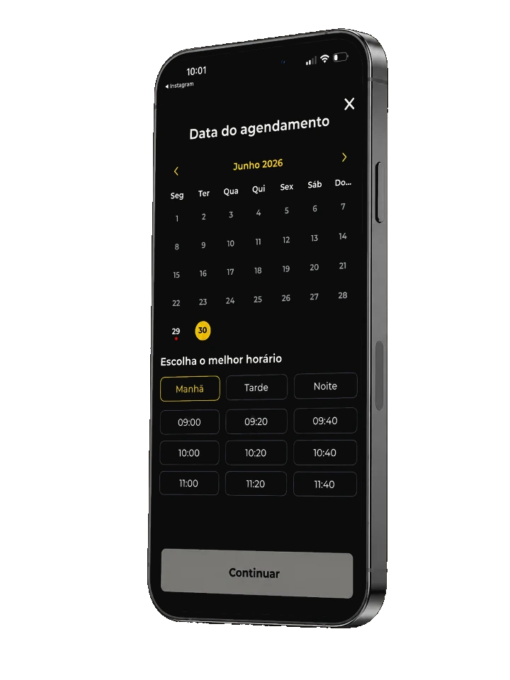 App Don Jhon: data e horário